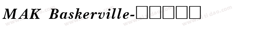MAK Baskerville字体转换